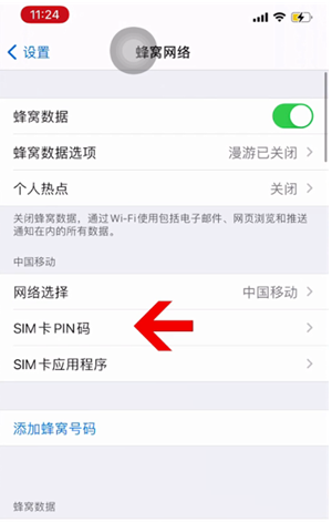 齐干却勒街道苹果14维修网分享如何给iPhone14的SIM卡设置密码 