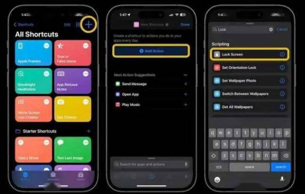 齐干却勒街道苹果14锁屏维修店分享iPhone14升级iOS16.4后如何创建锁屏快捷方式 